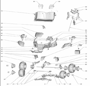 Page A Diagram and Parts List for W2602  Power Wheels Ride-On ATVs